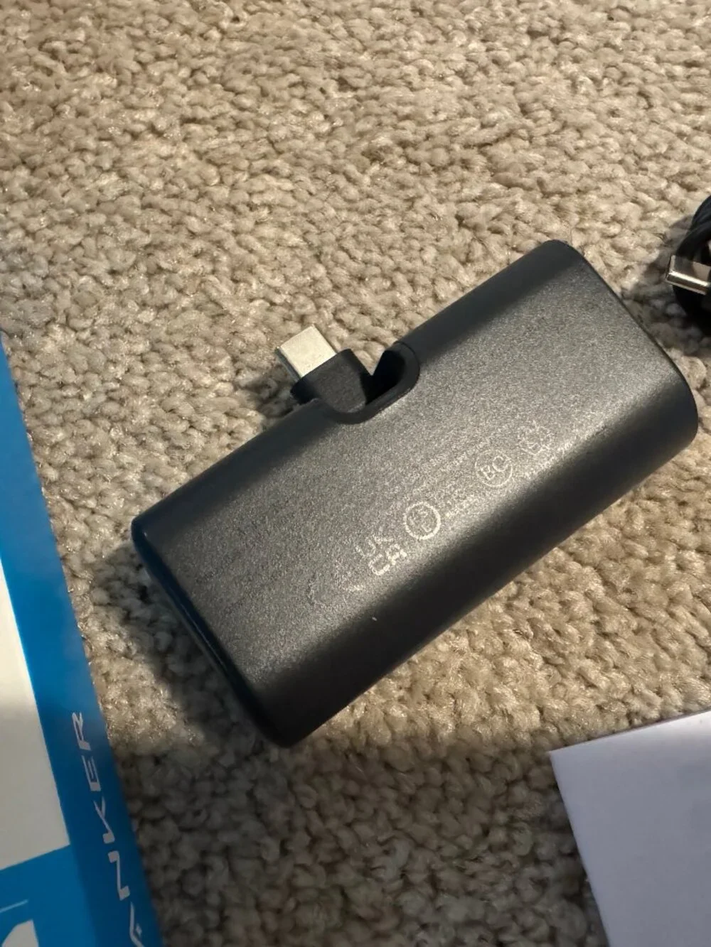 Anker A1653 Nano 5000mAh Lightweight USB-C Charger Power Bank Battery Open Box